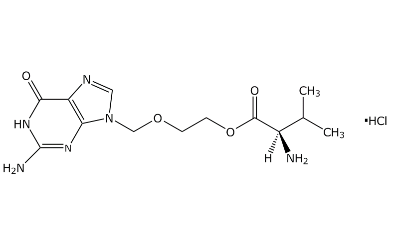 Valacyclovir Structure Valacyclovir Hydrochloride